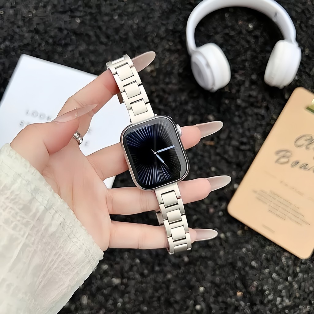 Pulseira de metal para relógio aplicável a Apple Watch Series 11 10 9 8 7 Ultra 49mm 46mm 42mm 45mm