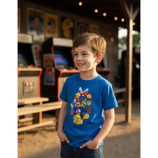 Camiseta Infantil Super Mario Bros 100% Algodão