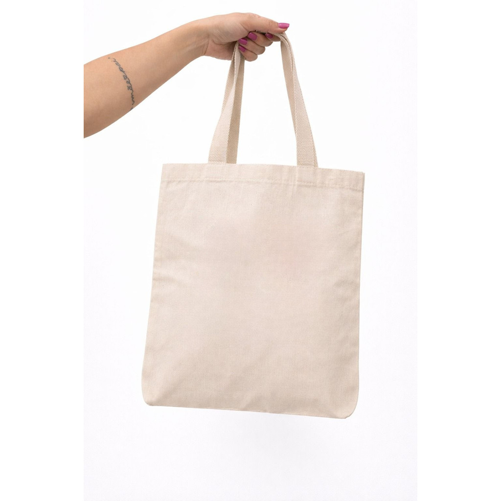KIT 5 BOLSA ECOBAG LISA GRANDE ALÇA CRU 32x38 CM 100% algodão cru 210 gramas