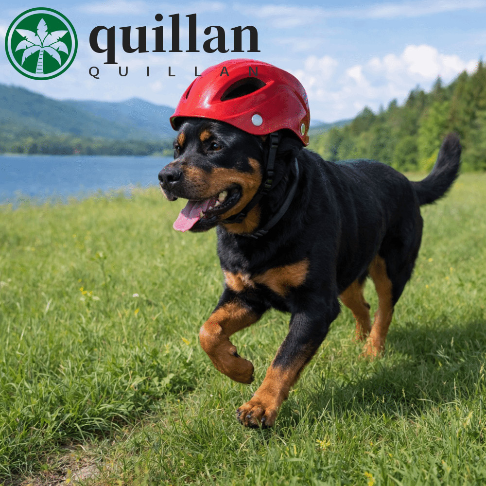 Capacete Para Cachorro QUILLAN , De Motocicleta Animais De Estimação De Cor Sólida De Plástico Ajustável E Confortável A