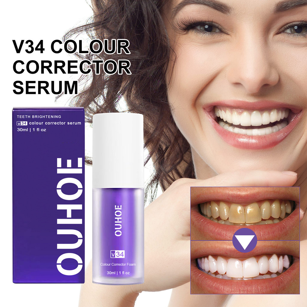 OUHOE Essência de Dente Brilhante Dente Fresco Cuidados com a Boca Cama Dente Essência Translúcida