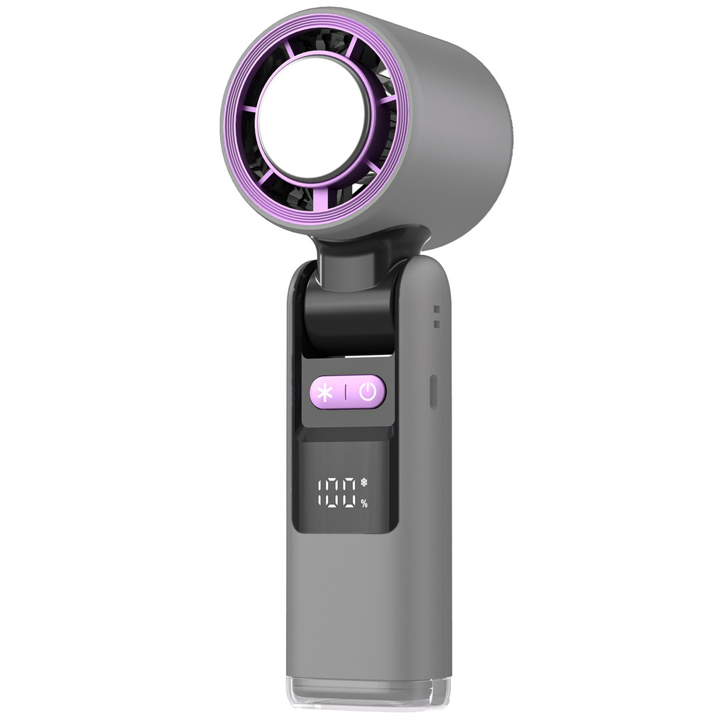 Novo ventilador portátil de alta velocidade, ventilador turbo com display digital e fluxo de ar potente, ventilador semi