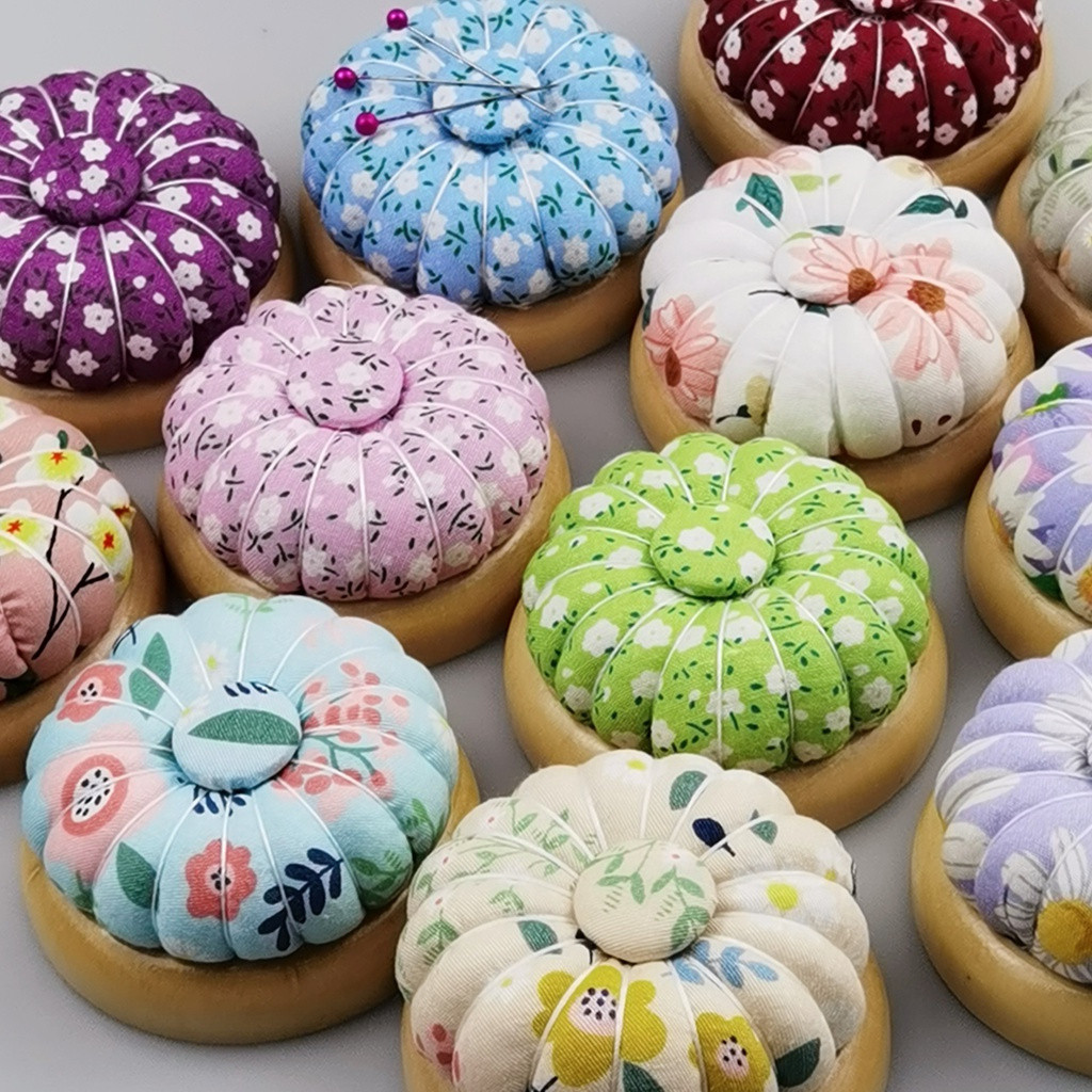 1Pc Base De Madeira Maciça Almofada De Agulha Dispositivo De Sucção Feito À Mão Inserção Dupla Finalidade Magnética De A