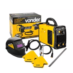 Kit Máquina de Solda IM125 Bivolt com Máscara Esquadros e Eletrodo Vonder