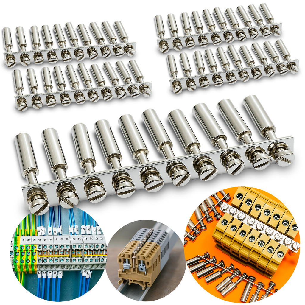 Kit 5x Ponte Conectora Fixa Borne Sak 16mm 10 Terminais Vias Jumper para borne Saki Conector Fixação