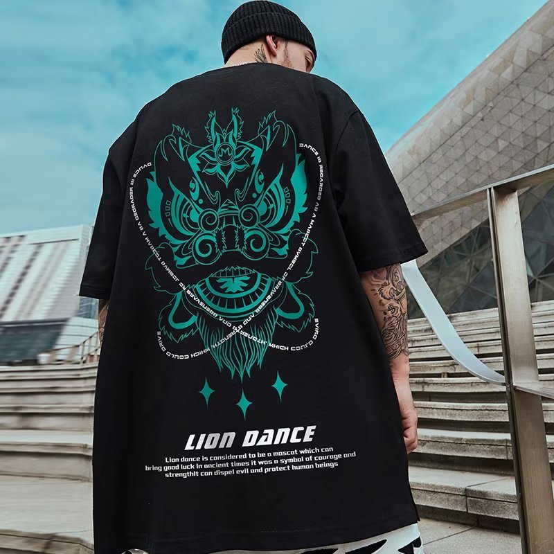 Moda Masculina Manga Solta Metade 2026cod Camiseta Estilo na Moda Verão T em Torno do Pescoço Moda Masculina Cartão — R$ 35,05 em Shopee