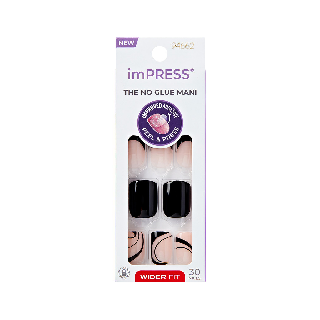 Unha Postiça ImPRESS Wide Black Dress - Kiss New York