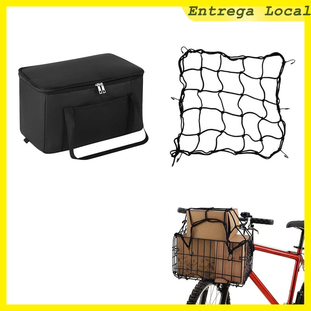 Forro para cesta de bicicleta, impermeável, dobrável para bolsa de bicicleta, bolsa de armazenamento de scooter elétrica