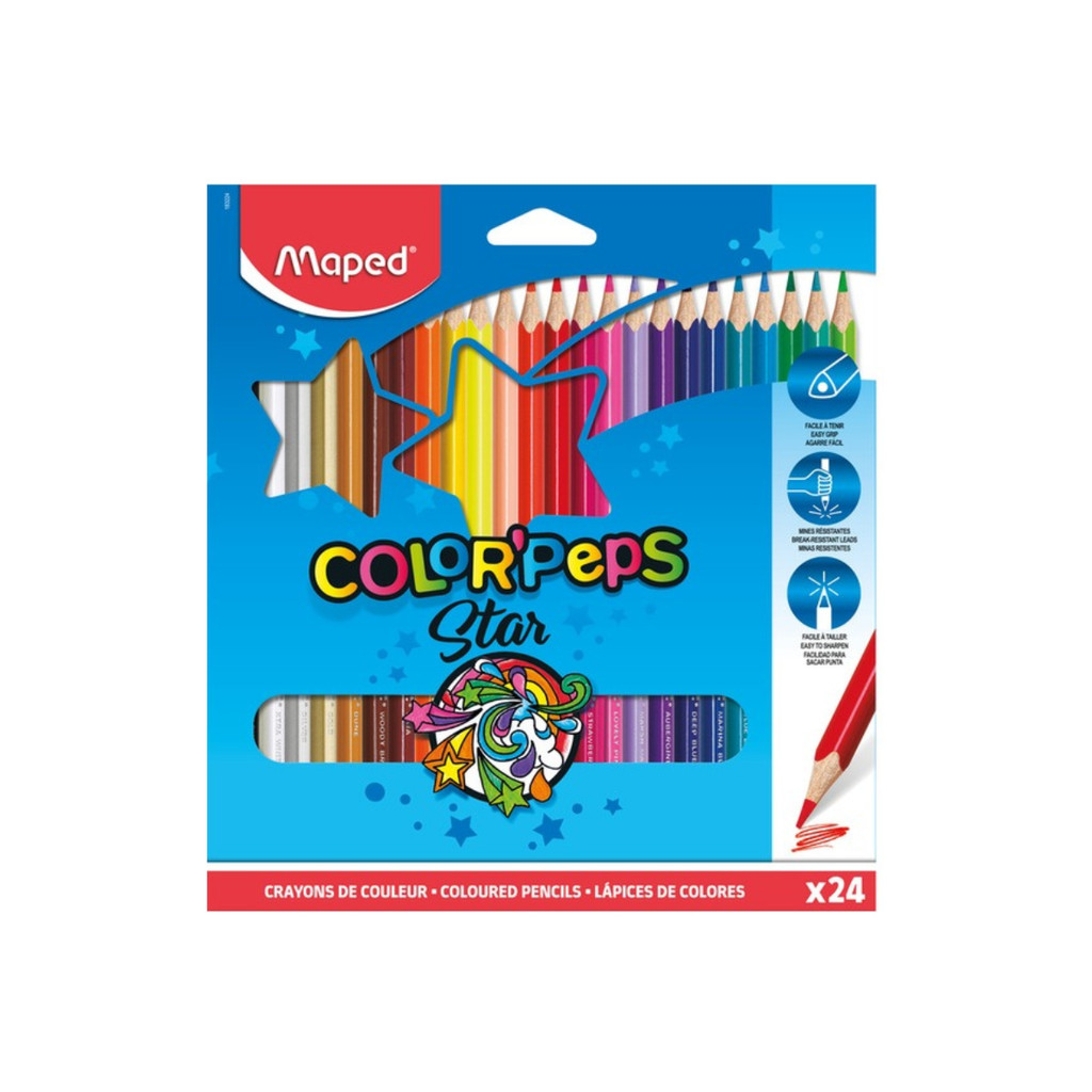 Kit Lápis de Cor Maped 24 Cores Color'Peps Star-MAPED