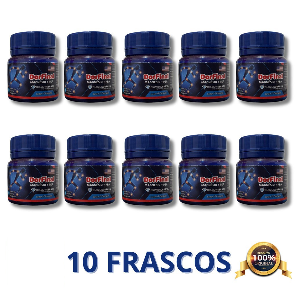 kit 10 frasos  Dor Final Pea + Magnesio Original 