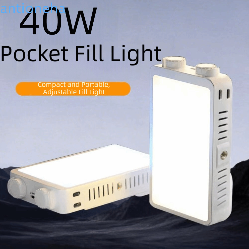 Luz De Preenchimento Portátil ANTIONEHA , Temperatura De Cor Ajustável Com Lâmpada Para Selfie Ventilador , 2800-9000K