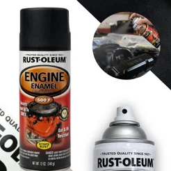 Tinta Spray Esmalte Preto Fosco Motor 260ºC Rust Oleum