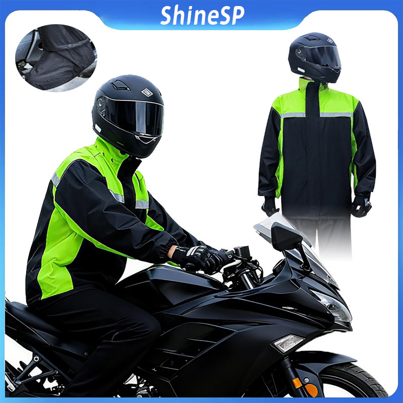 Conjunto Capa De Chuva Roupa Para Motoqueiros Ciclistas Impermeável Calça Jaqueta C