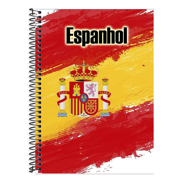 Caderno   10 Matérias 160 Folhas Capa De  Espanhol