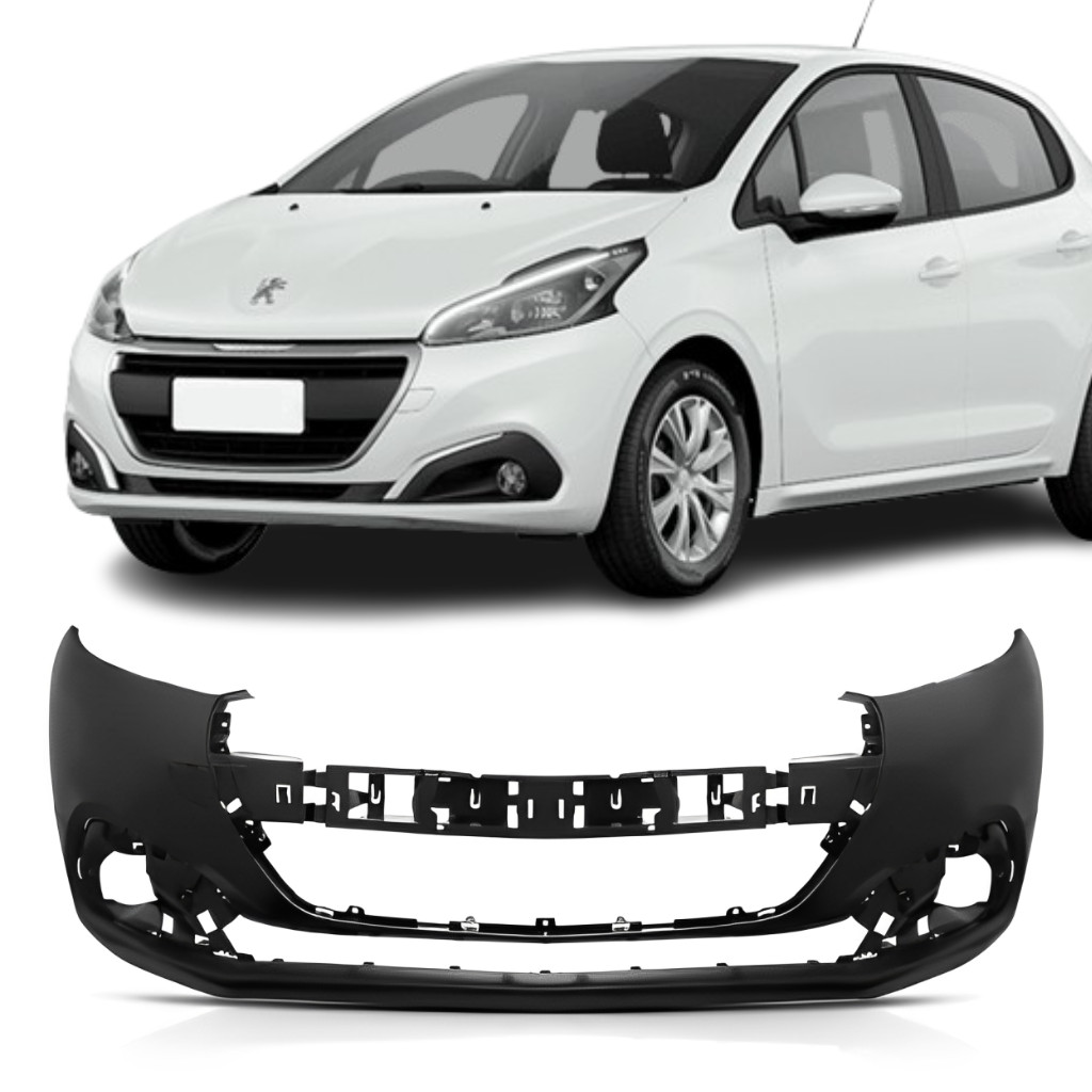 Parachoque Dianteiro Peugeot 208 2017 Á 2020 Preto Sem Furo Sensor em Oferta na Shopee