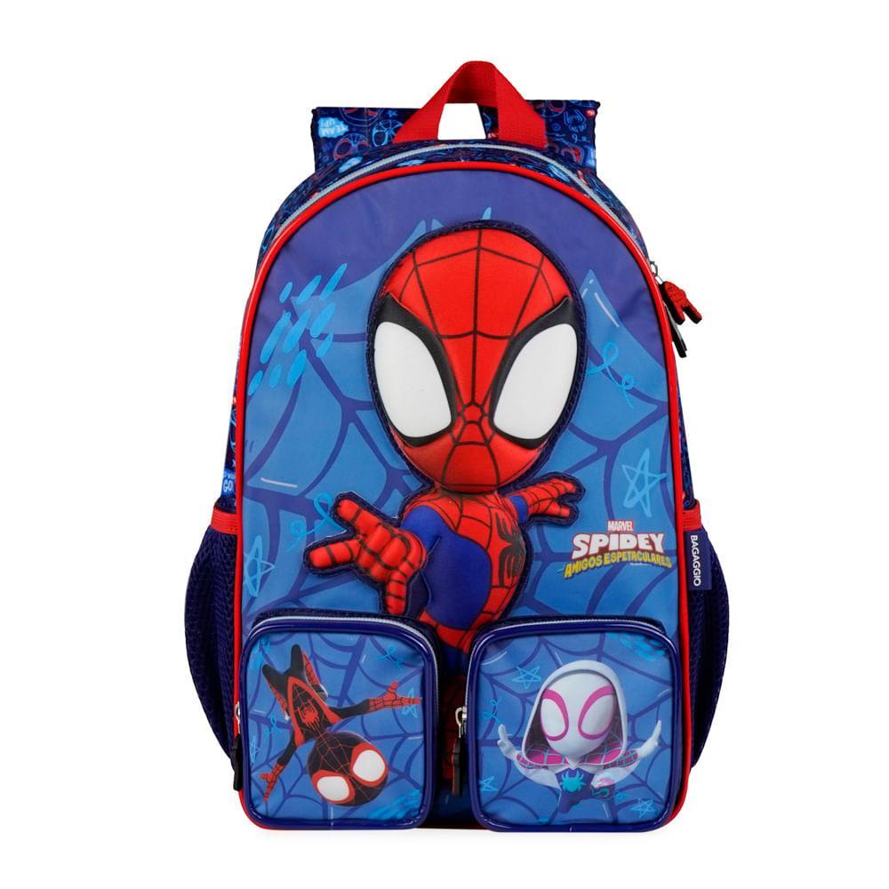 Mochila Escolar Masculina Infantil Spidey Baby 3D Azul em Oferta na Shopee