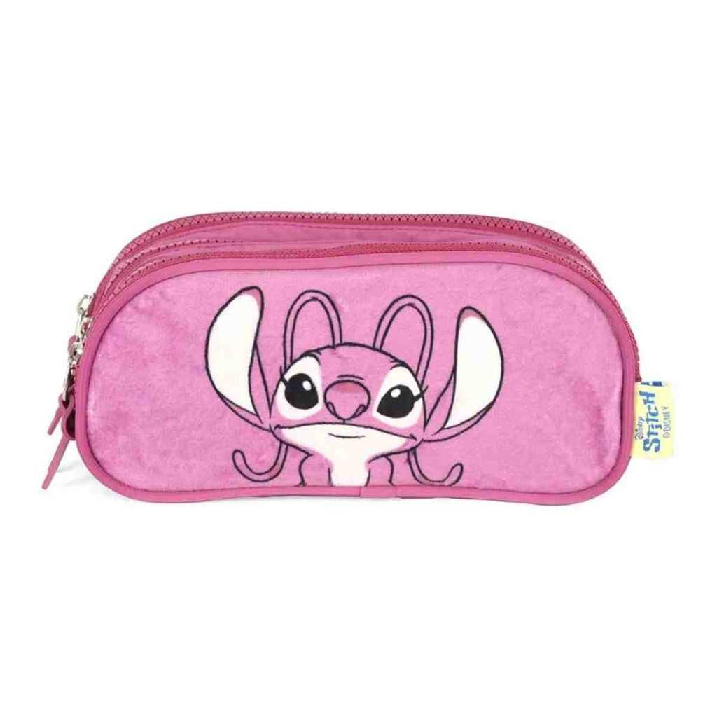 Estojo Escolar Luxcel Stitch &amp; Angel Roxo ET50064SC2800UN em Oferta na Shopee