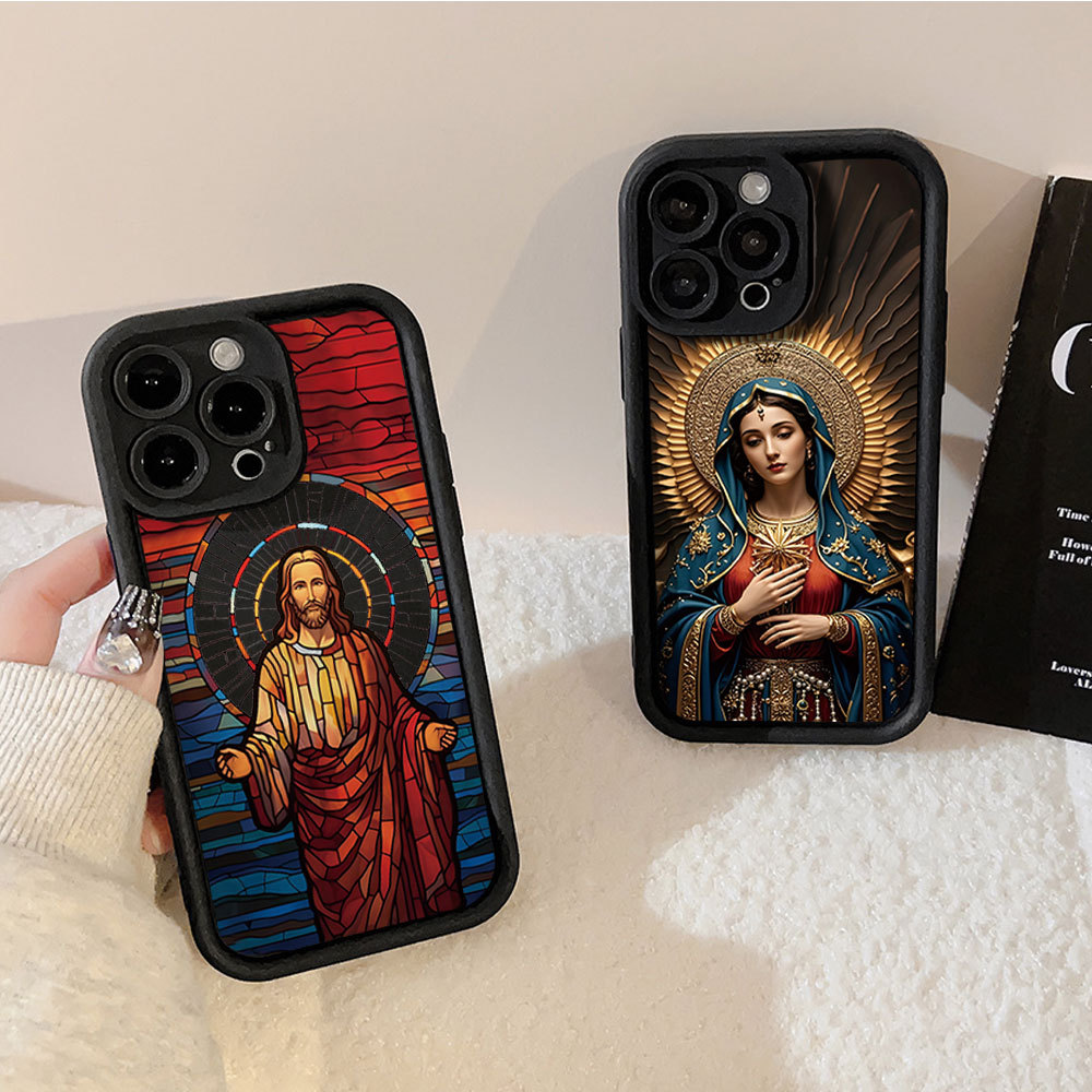 Capa Para Samsung A17 A07 A56 A36 A55 A54 A16 A15 A14 A05S A51 A52 A34 A35 A32 A13 Figura Religiosa Ilustração 3D Caso