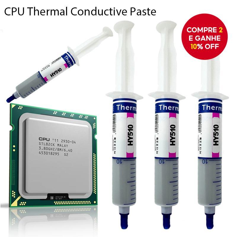 Pasta Térmica HY510 - Composto de Silicone com Alta Condutividade Térmica para Resfriamento de GPU e Chipset de CPU