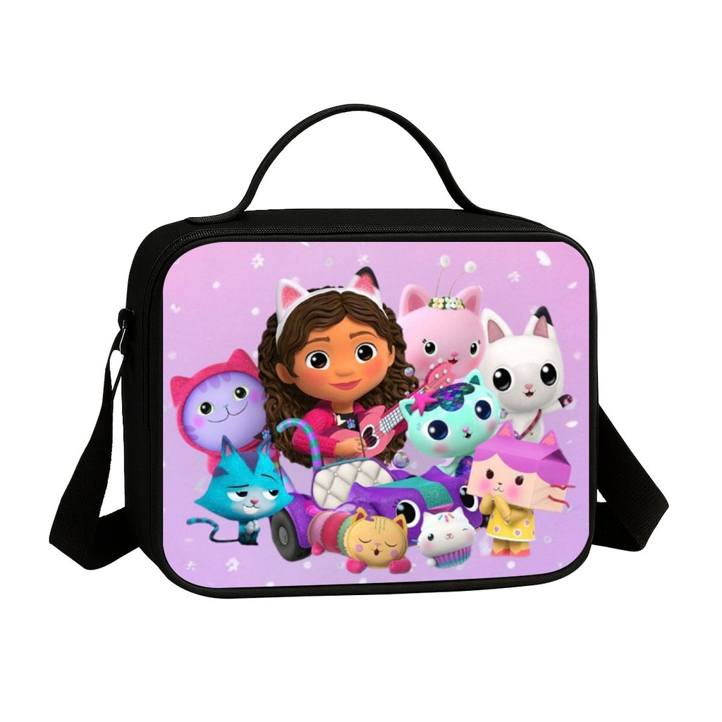 Mochila e Lancheira Térmica Escolar Estampa Gaby Casa Incrível Mágica Infantil Menina Kit ou Avulsa
