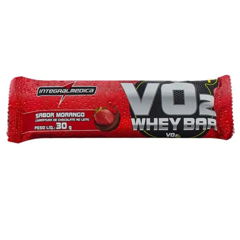 Barra de proteína Vo2 Whey Bar Morango - Integral Médica