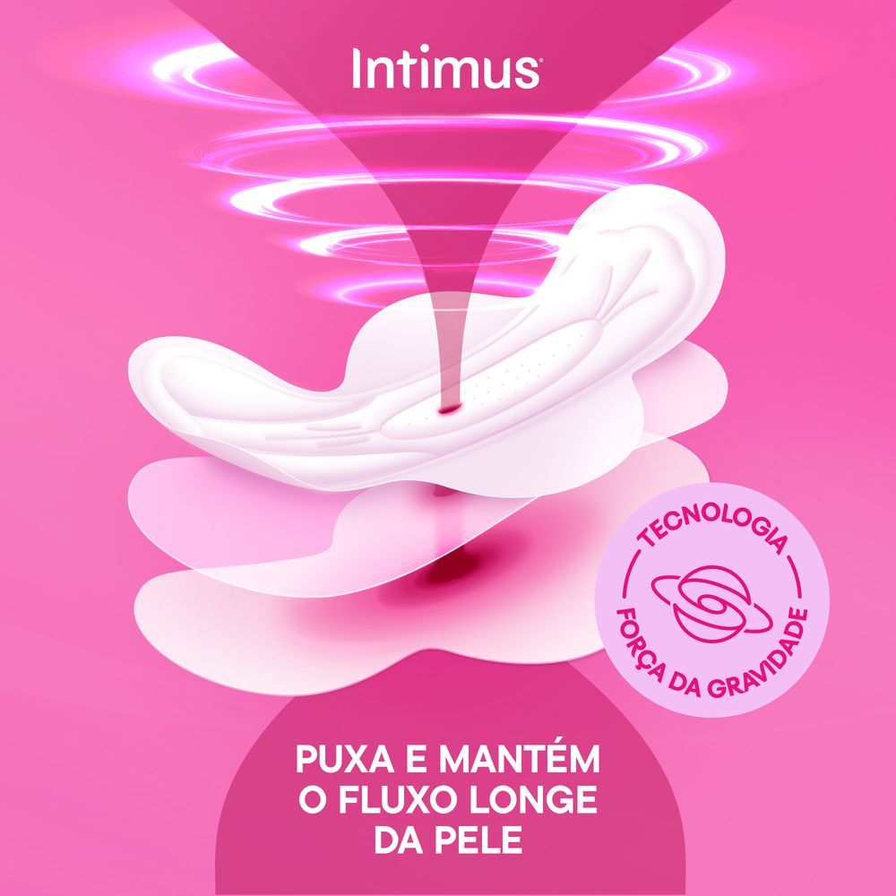 Detalhes do Absorvente Intimus Toda Protegida Dia Seca com Abas 32 Unidades Leve Mais Por Menos