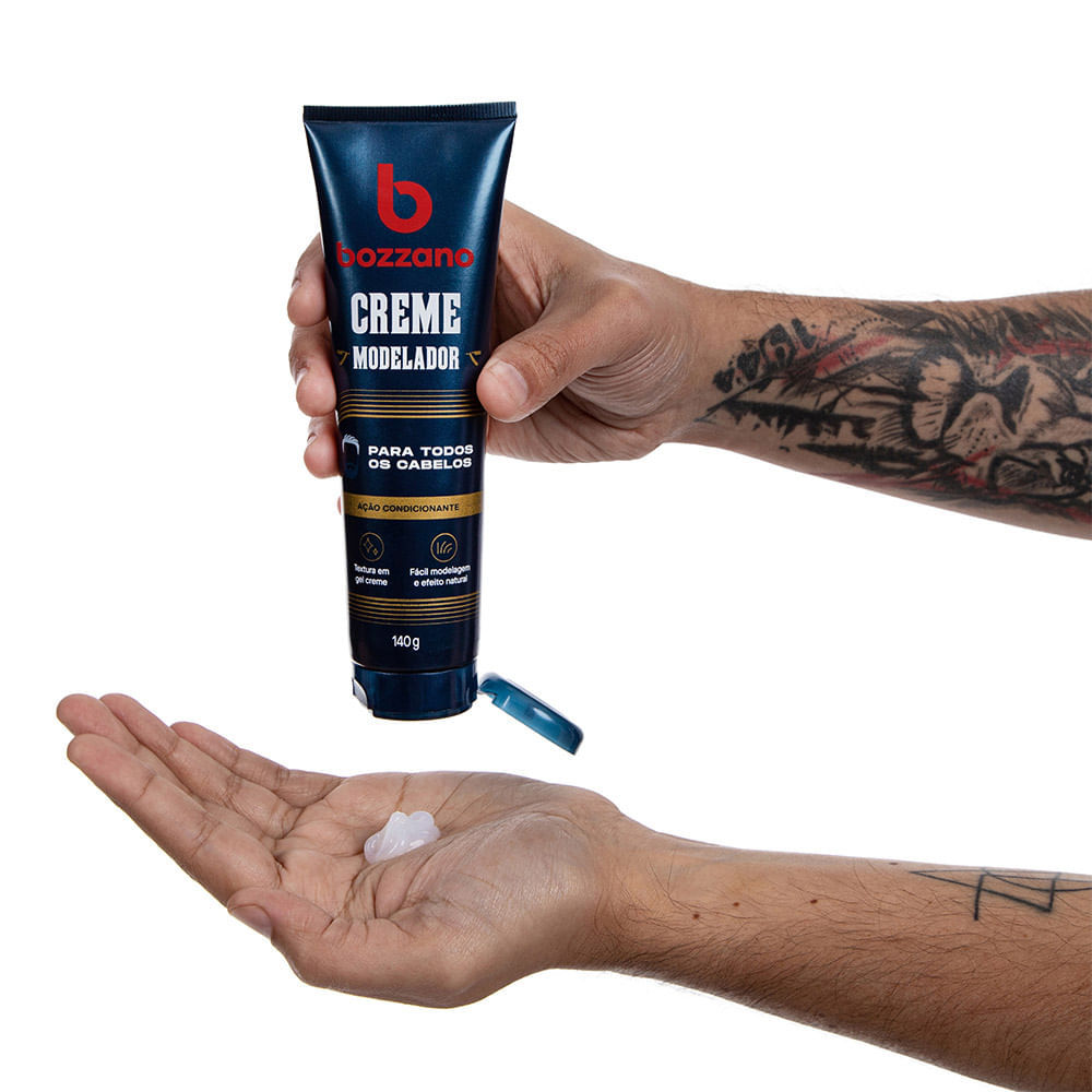 Detalhes do Creme Modelador de Cabelo Bozzano com Ação Condicionante 140g