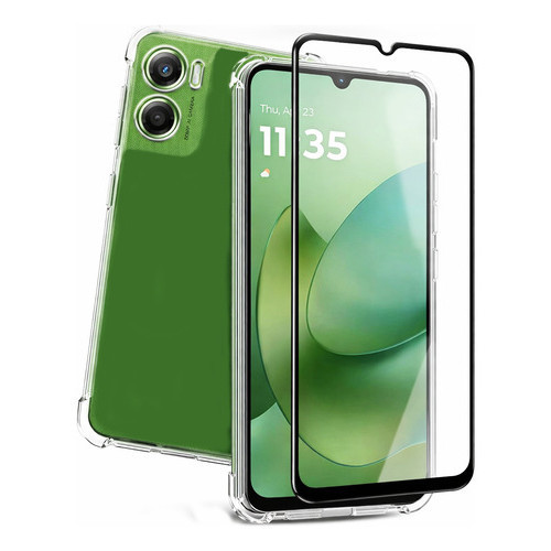 Capa Case Capinha Anti Impacto + Película 3d Para Moto G06 em Oferta na Shopee