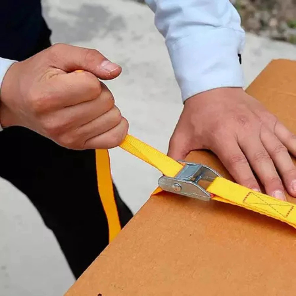 Cinta Catraca Amarração Kit 2 Fitas Viagem Segura Fixação Carga Transporte Mudança Móveis