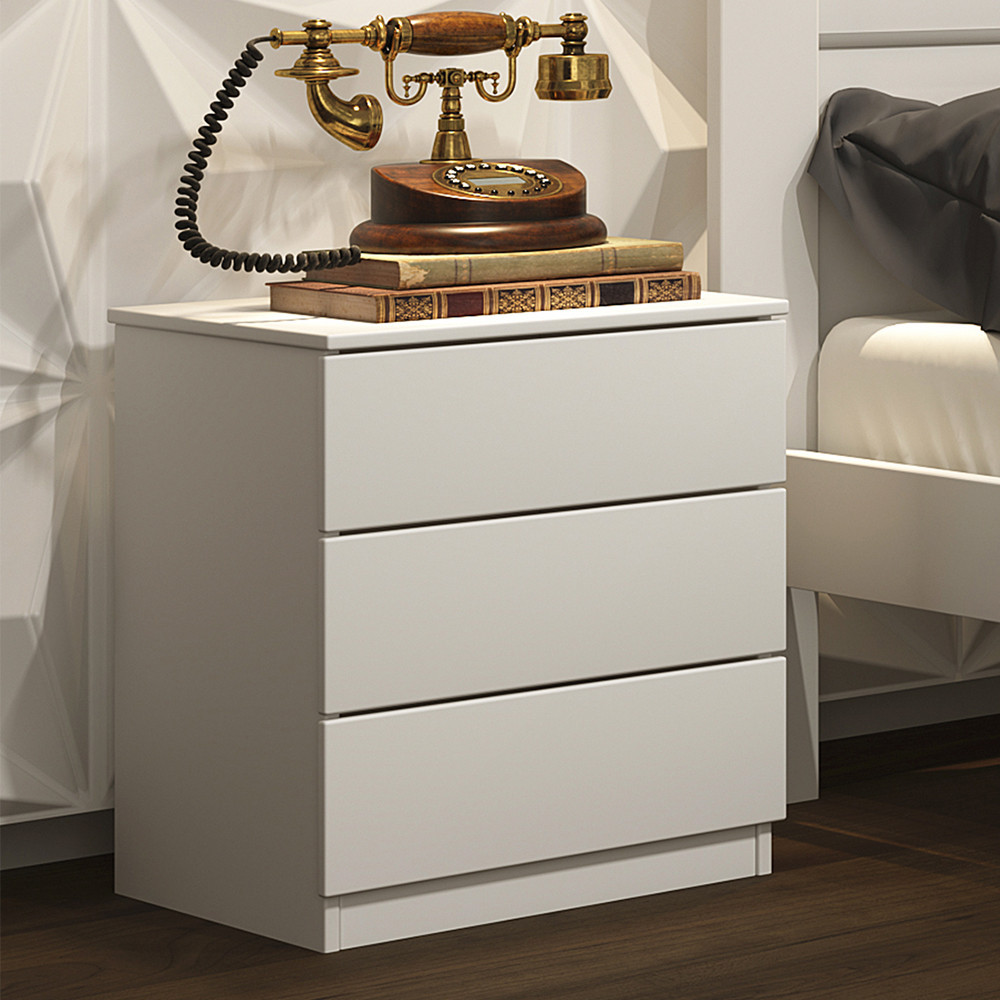 Mesa de Cabeceira Veronna 3 Gavetas Tcil Móveis em Oferta na Shopee