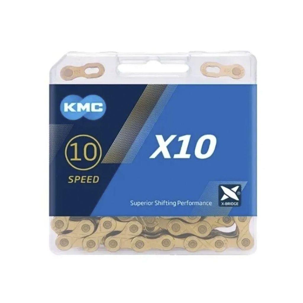 Corrente de Bicicleta KMC X10 Ti Padrão Shimano Sram 10 vel 116 Elos