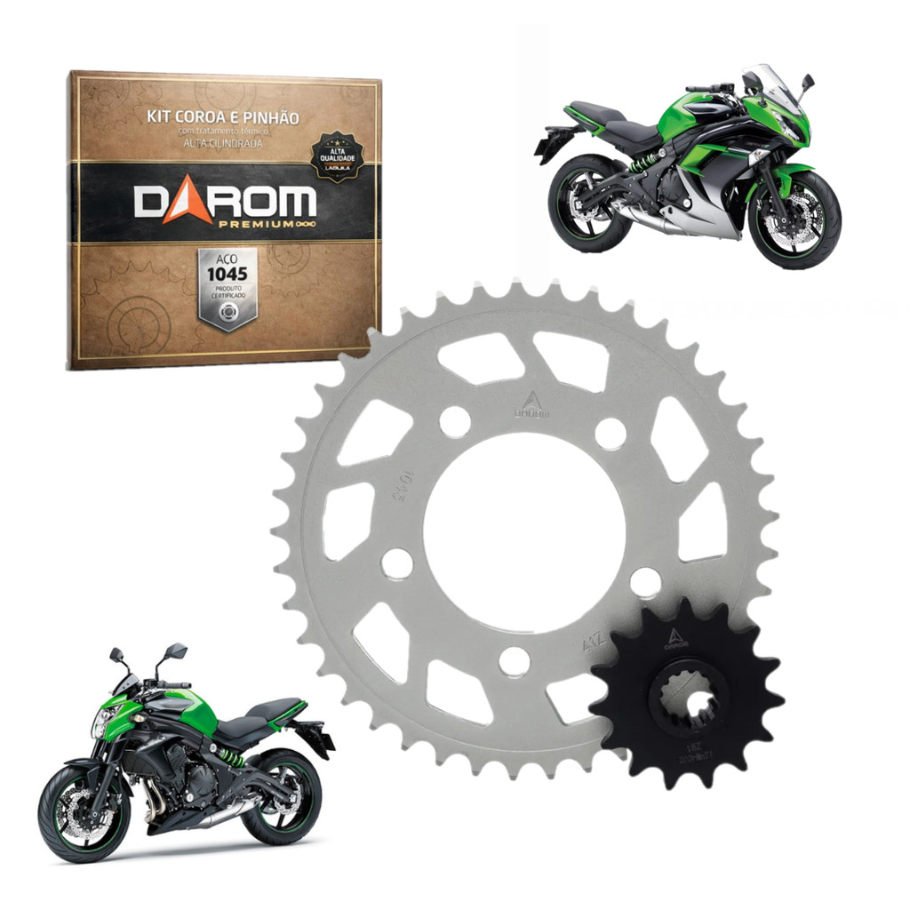 Kit Coroa 46D Pinhão 15D Kawasaki Er6-f / Er6-n 2006/2016