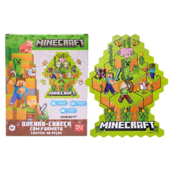 Quebra-Cabeça Minecraft com Formato 98 Peças Caixa Leo&Leo Leonora - 10649