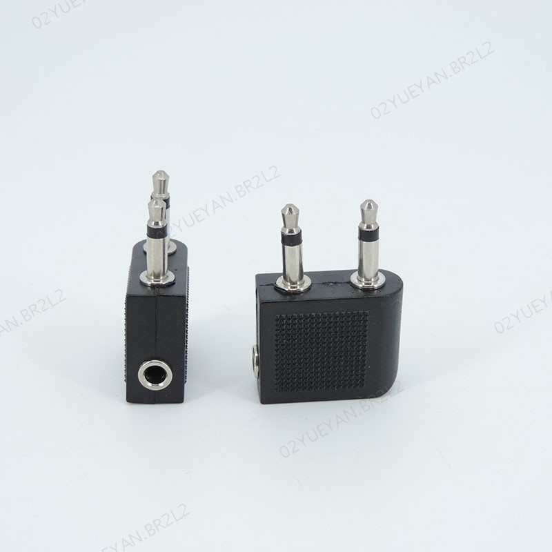 Avião De Ar Duplo 3.5mm Fêmea Para 2 jack Macho Tomada De Fone De Ouvido Mono Conector De Áudio Adaptador Divisor De Via