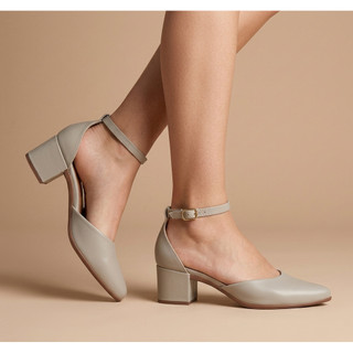 Mule Feminino Scarpin Bico Fino Salto Bloco Grosso Tamanco Confortável Saltinho