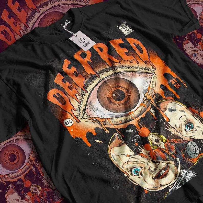 Camiseta Masculina Feminina Oversized Camisa Streetwear Vintage Aesthetic Deep Red Movie Estilo Urbano