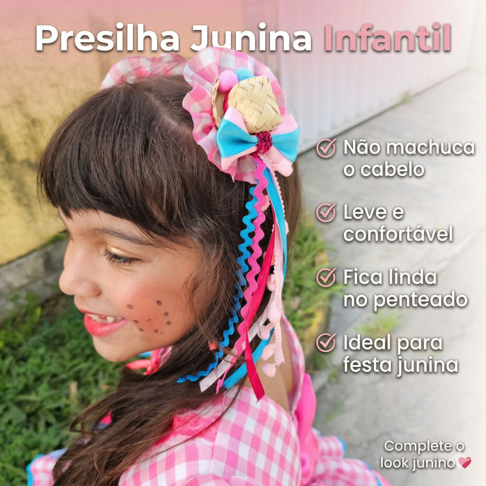 Kit de Presilha Junino caipira são joão Rosa