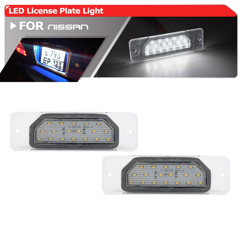 2x Para Nissan Cefiro A33 Maxima CA33 Fuga Y51 Infiniti FX35 FX45 M37 M56 Canbus Led Luzes Da Placa De Licença Lâmpadas 