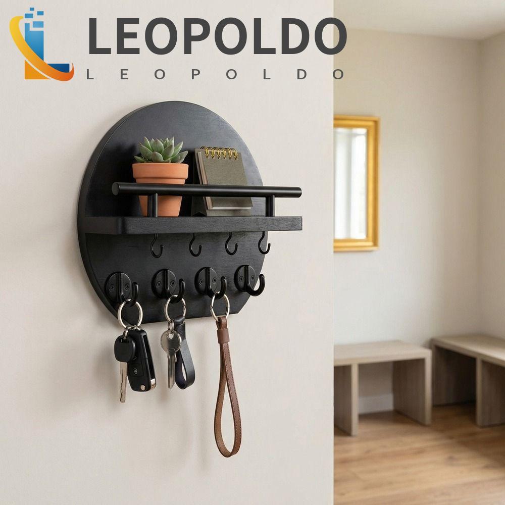 Porta-Chaves Montado Na Parede LEOPOLDO , Cabide De Chave Circular Retrô Simples , Decorativo Com Organizador De Correio