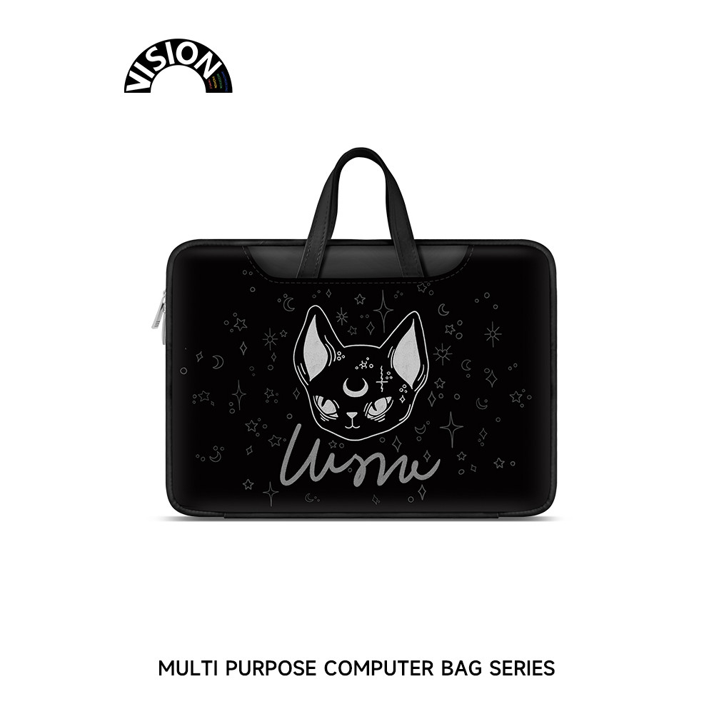 Bolsa para Laptop VISION Luna Cat portátil adequada para Apple macbook 15: 20 cm Shin-Chan air13.3 Huawei matebook Lenov