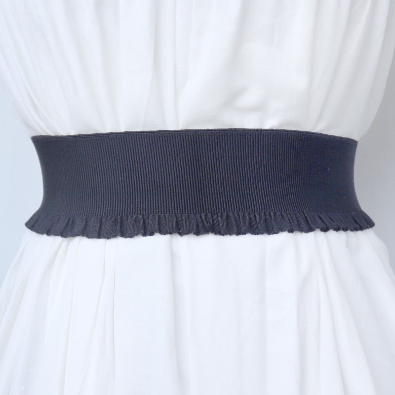 Senhoras vestido de cintura estreita elástico cinto calças cinto decoração cinto largo simples All-Match moda versão cor