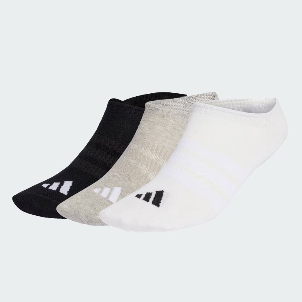 Meias Adidas Invisíveis Thin&Light 3 Pares Esportiva Conforto Leve Respirável