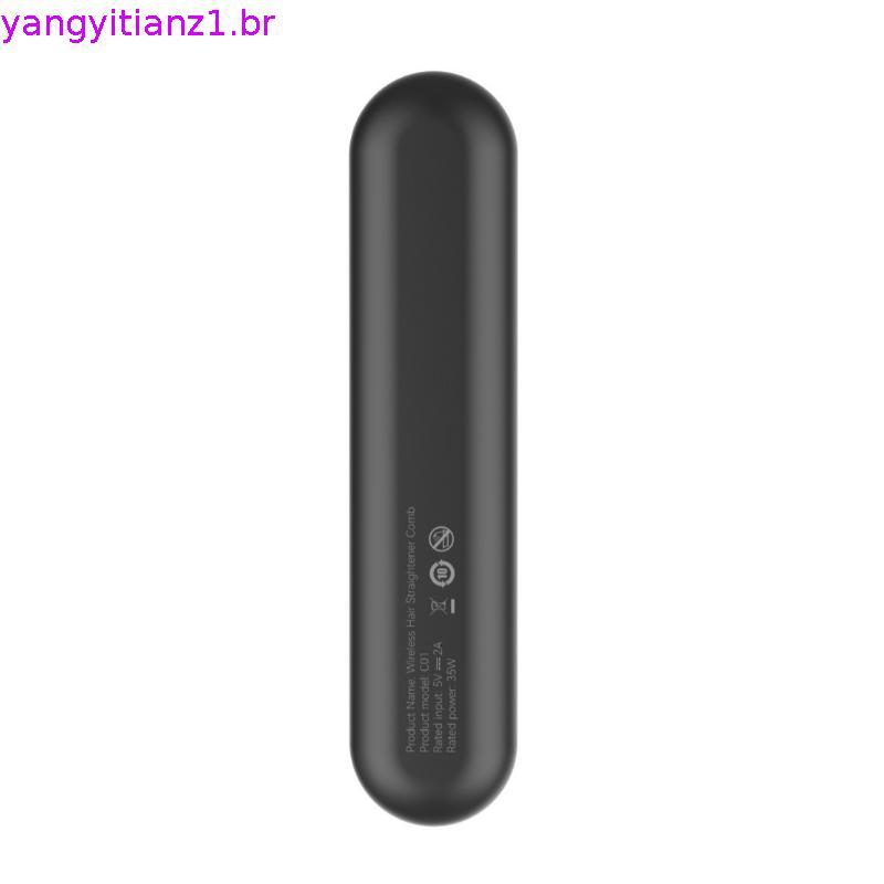 Fornecimento exclusivo sem fio inteligente íon negativo alisamento de cabelo pente alisador de cabelo suave negativo I