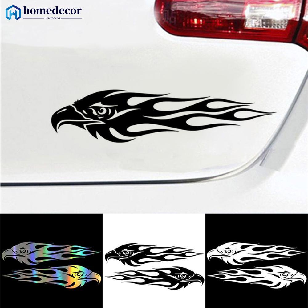 HOMEDECOR 2 Peças Adesivo Universal Para Carro À Prova D'água Chamas De Águia Decalques De Vinil Colorido/Preto/Branco W