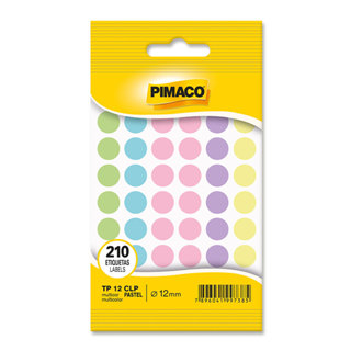 Etiqueta adesiva TP12 multicolor pastel Pimaco em Oferta na Shopee