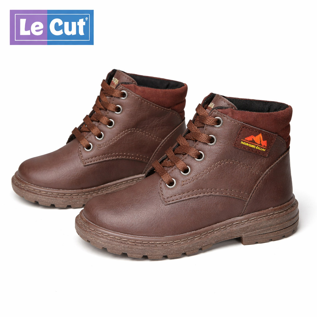 Bota Coturno Infantil Menino Marron Super Macia