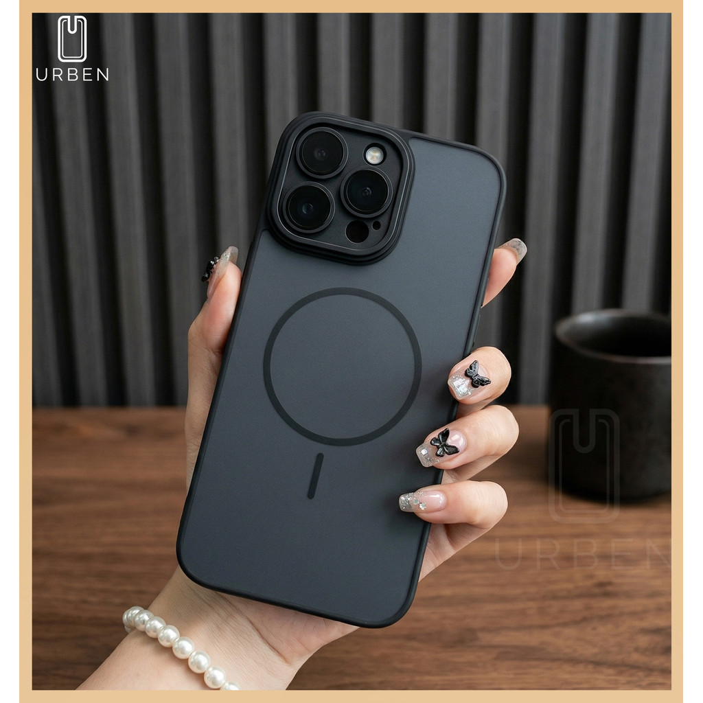 Novo Capa Magnética Space 2 em 1 Anti Queda Fosca Premium Com Proteção Câmera Para iPhone 11 12 13 14 15 16 Pro Max