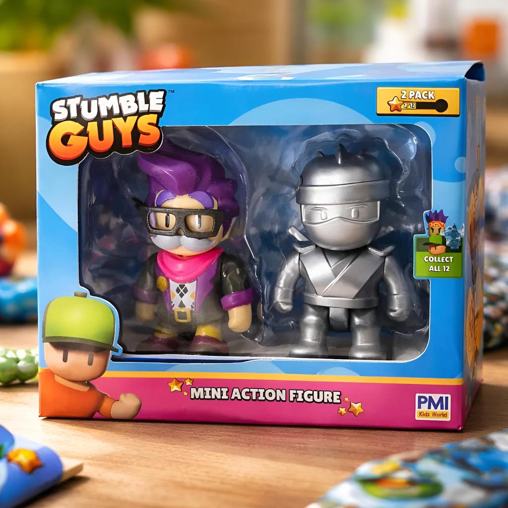 Stumble Guys Colecionáveis Kit com 2 Bonecos Série 3 The Architect e Metal Ninja