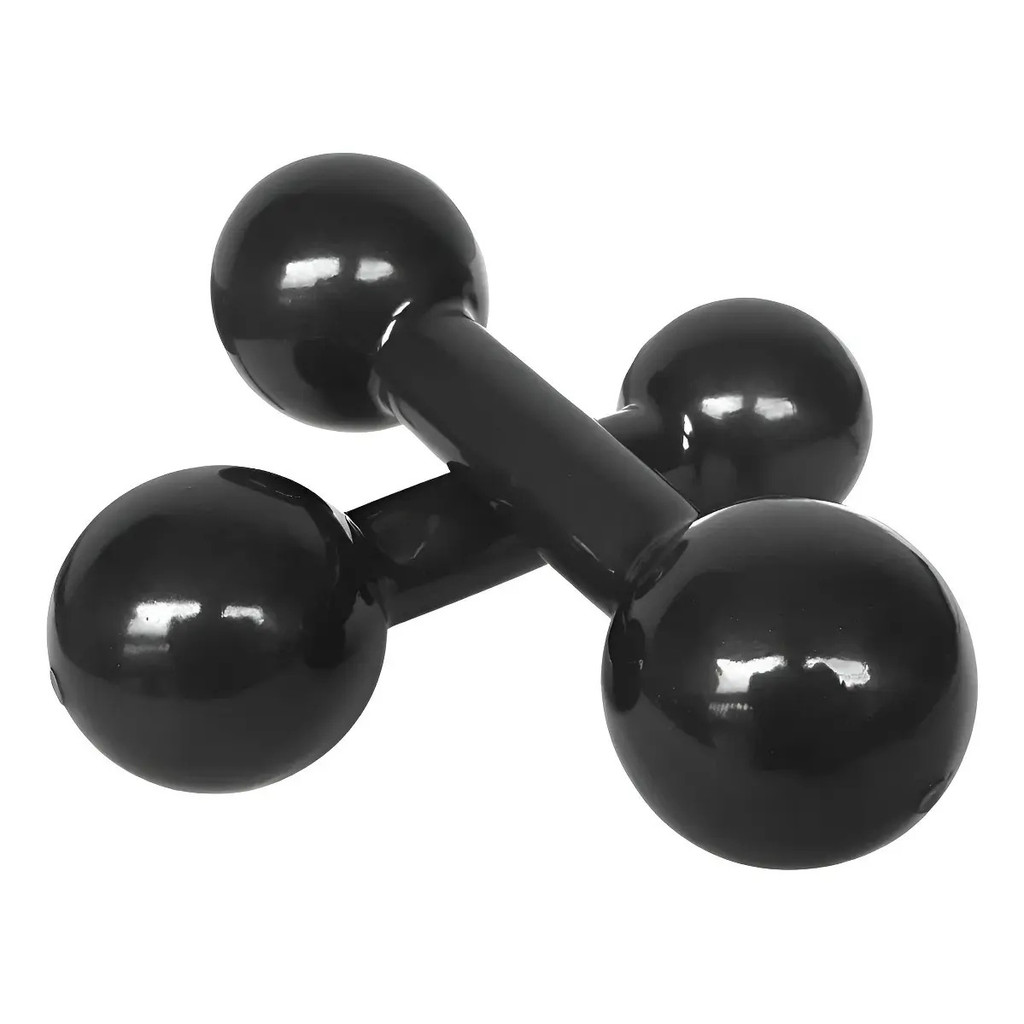 Par Halter Ferro Emborrachado Dumbell 3kg Academia Treino