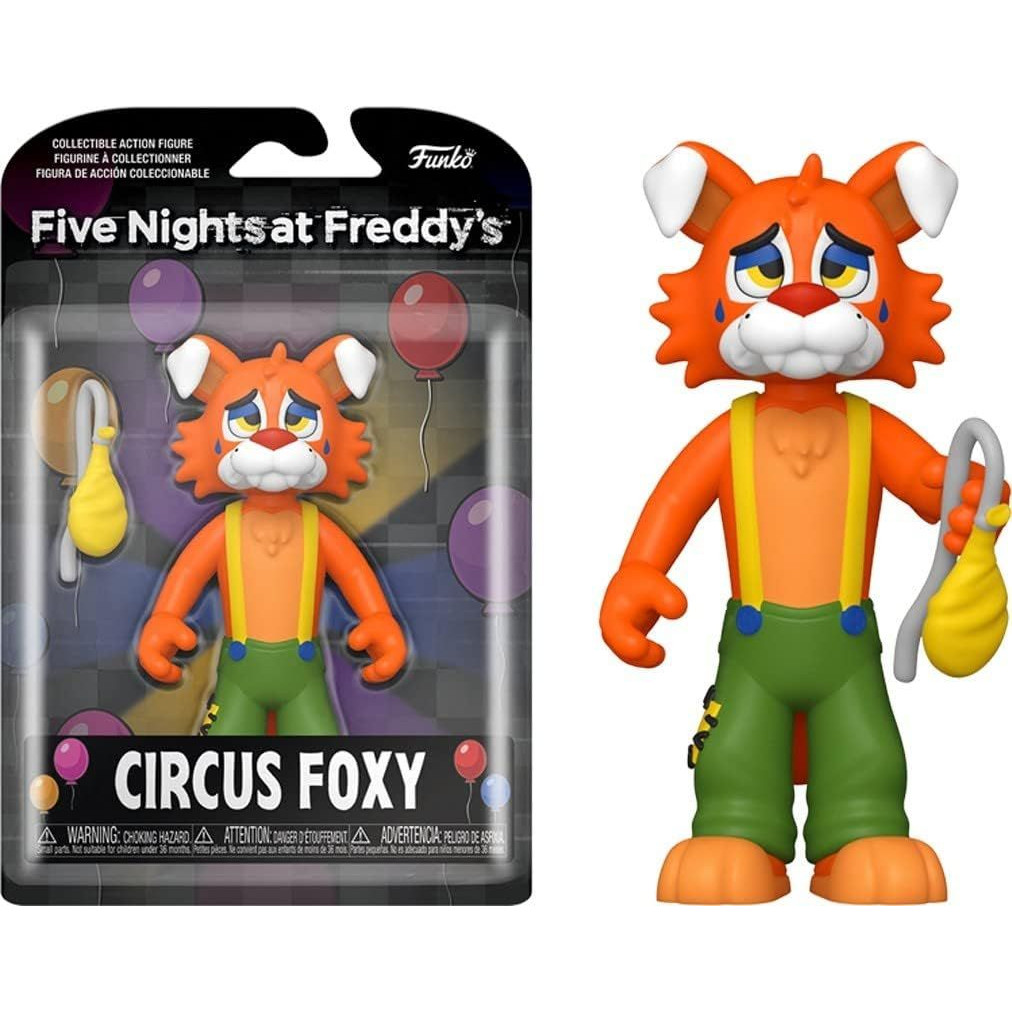Boneco Funko Action Five Nights At Freddys Circus Foxy 67623 Original FNAF Articulado Figura de Ação Colecionável